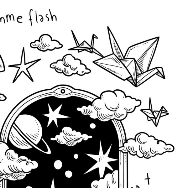 drømme flash illustration